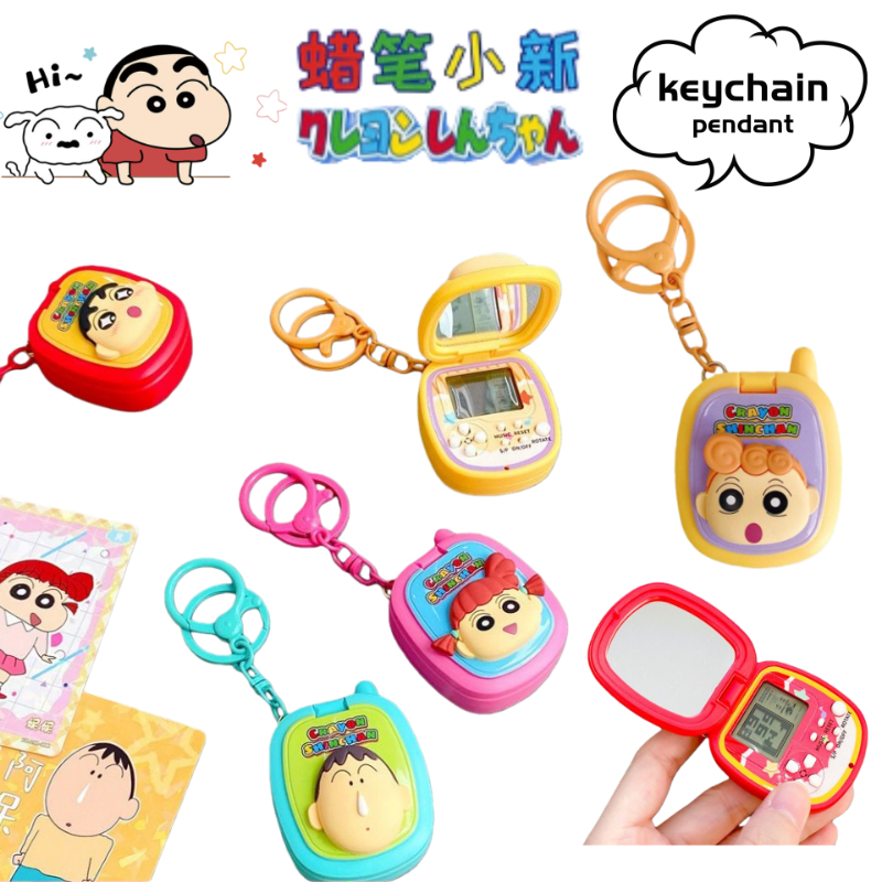 Model Kit New - Neuer Crayon Shin-chan Anime-Schlüsselanhänger, niedlicher Cartoon-Spielkonsolen-Anhänger,