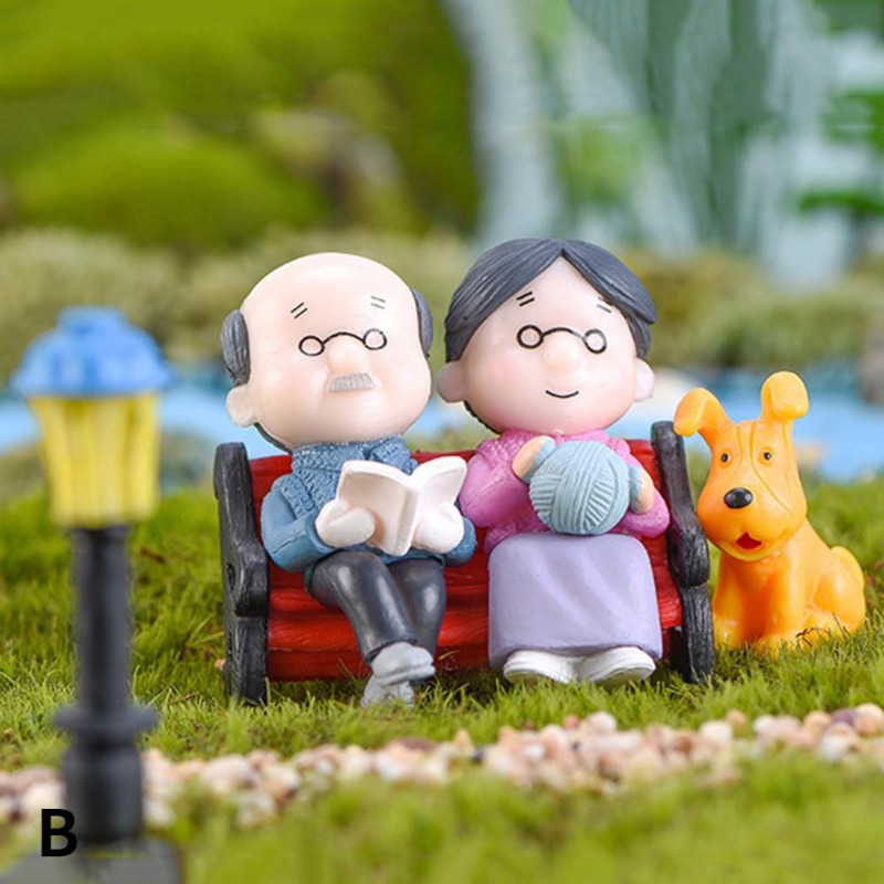 Model Kit In Era - Mini-Paarfiguren, Oma, Opa, süße Liebhaber, altes