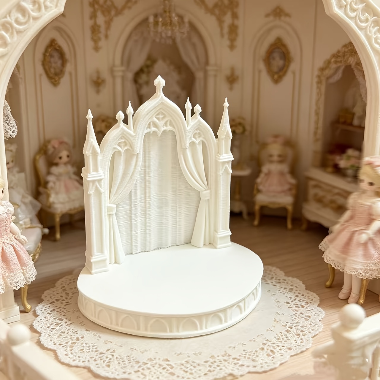 Model Kit In Era - Gotische Schloss-Diorama-Plattform DIY Miniatur-Figuren Ornament Puppe