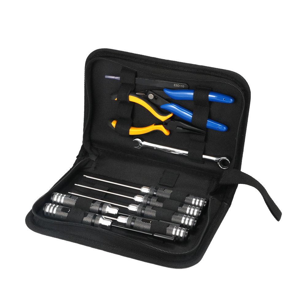 Model Kit Tool Set - 10-teiliges 10-in-1 FPV-Drohnen RC-Werkzeugset Präzisions-Schraubendreher Zangen